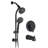 Drillfree Stainless Steel Slide Bar Combo Rain Showerhead 7Setting Hand, Dual Shower Head Spa System With Tup Spout (Roughin Valve Included)-124944829