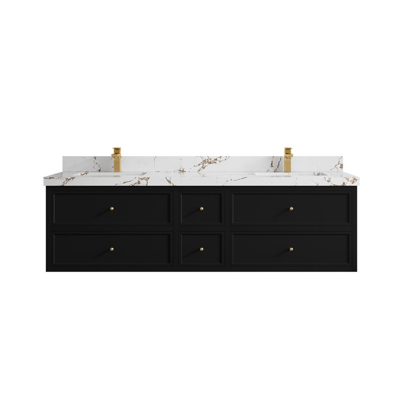 Meuble-lavabo double 72 po Roswell, Brun Viola