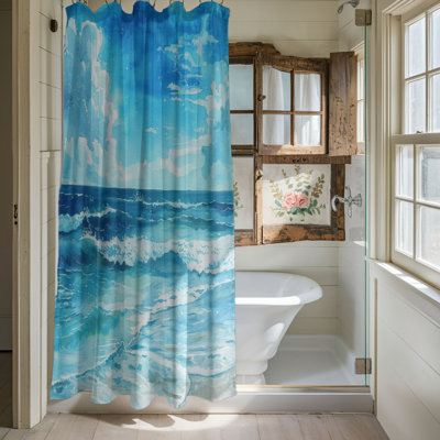 Bright Sea Art - 1 Piece Standard Shower Curtain