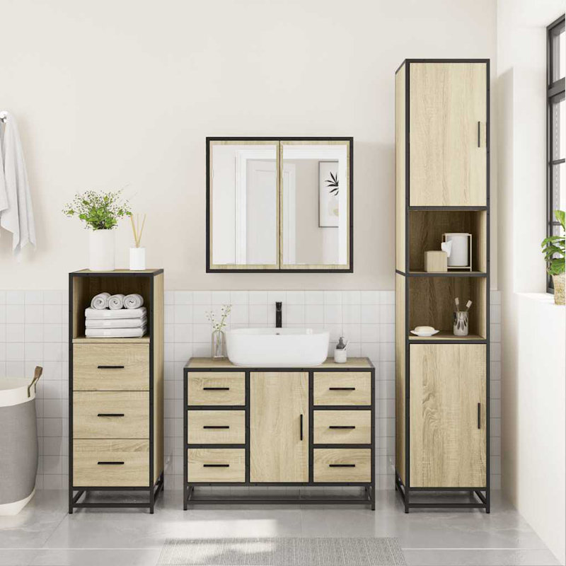 Anaeli Bathroom Furniture Suite, Light Wood