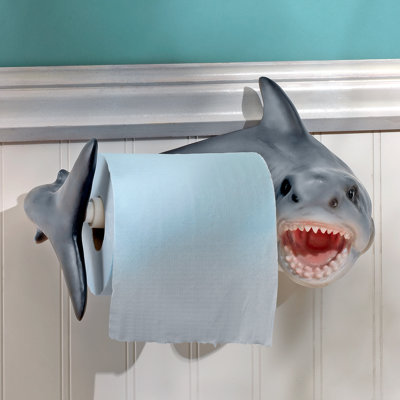 Porte-papier hygiénique mural Shark Attack