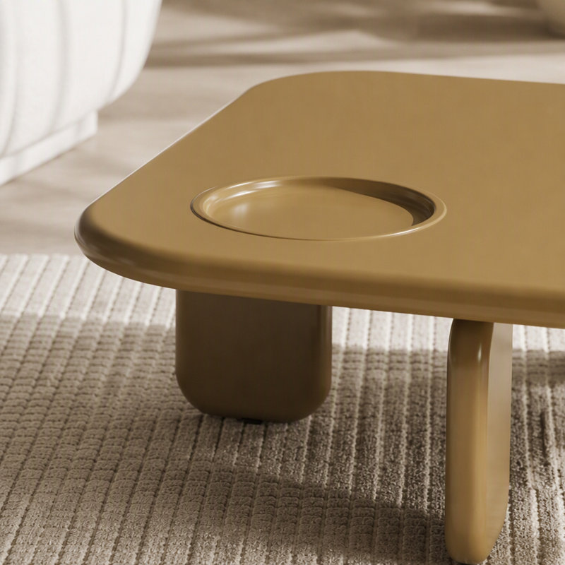 Joane Yellowish Brown High Gloss Coffee Table