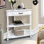 Table de coin 33,8 po Milk White
