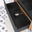 Meuble-lavabo mural simple 36 po en chêne avec plateau en résine intégré