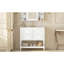 Ensemble de meuble-lavabo 36 po avec lavabo 36 po, ensemble de meuble-lavabo autoportant en céramique, 4 tiroirs, armoire de salle de bain, blanc-1368751212