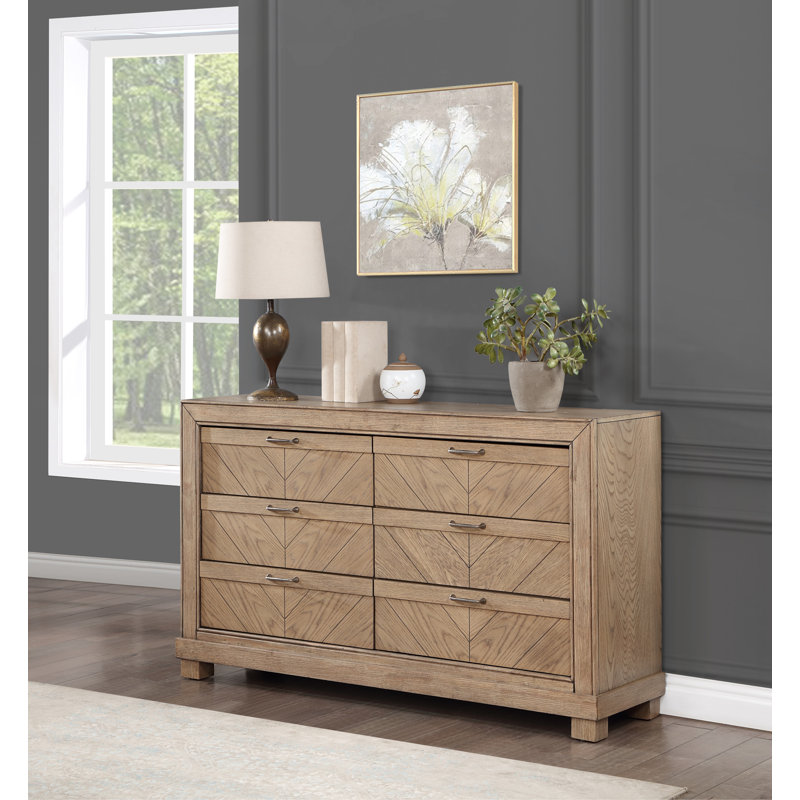 Altha 62'' W 6 - Drawer Dresser, Weathered Sand