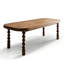 Table de salle à manger rectangulaire en bois massif brun-133458900