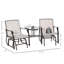 Outsunny Outdoor Glider Chairs With Coffee Table