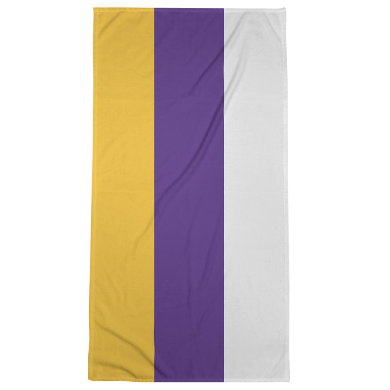 Cotton Blend Beach Towel, Purple