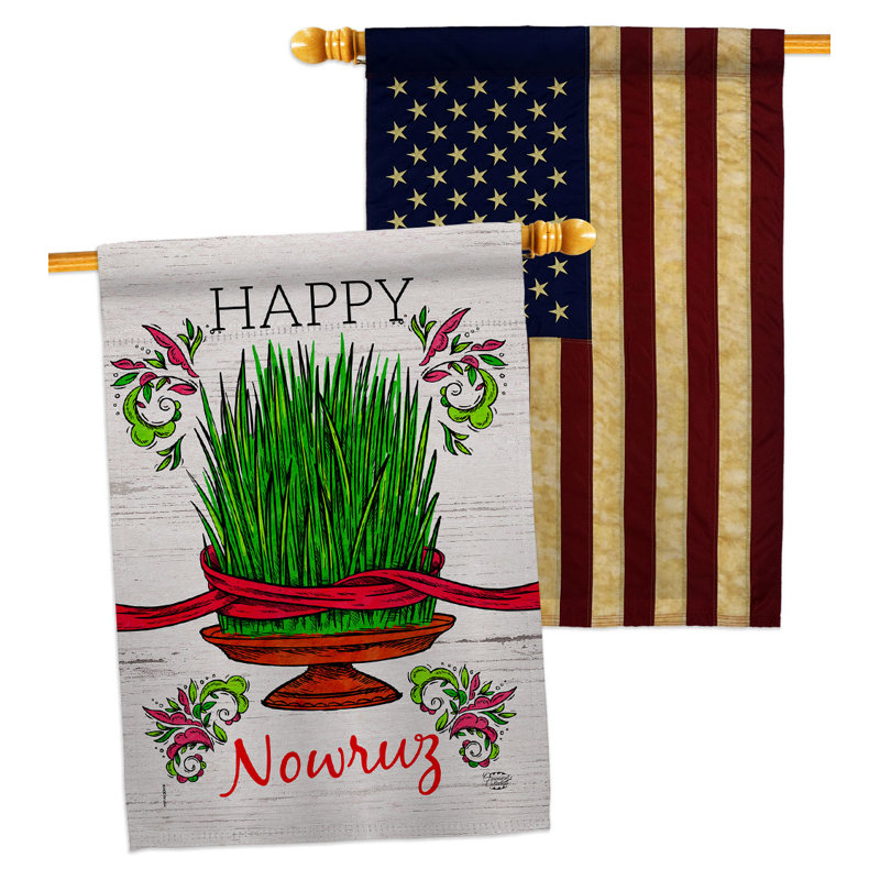 Drapeau de maison en polyester 2 côtés 3 pi 3 po x 2 pi