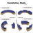 Leiny 11 Piece Rattan Sofa Seating Group With Cushions and Side Tables, Blue-1930364911