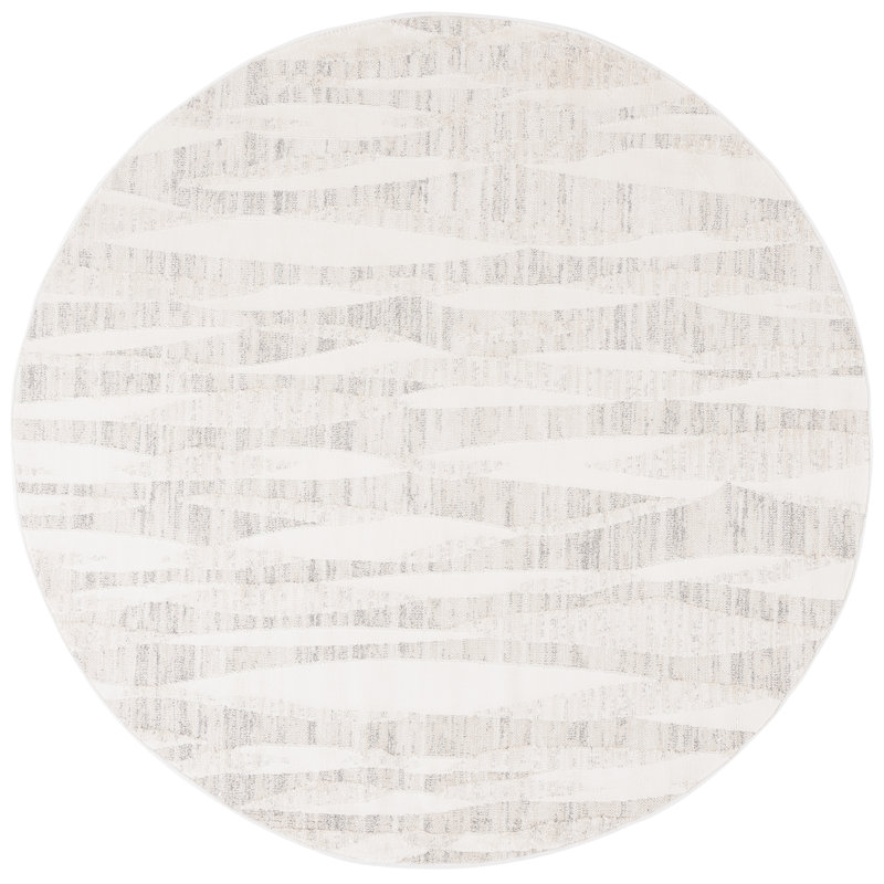Elmhurst Performance Abstract Rug, Round 6'7"