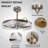 23.6" Modern Ceiling Fan With Integrated Led Light Luxury Bladeless Fan Chandelier For Living Room Master Bedroom Dining Room