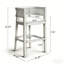 Ensemble de 2 tabourets de bar rembourrés en bois et rotin (sans la table)-629477794-629477793