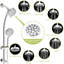 Pomme de douche double avec pomme de douche de 4,7 po, douche à main 8, barre et pomme de douche pluie