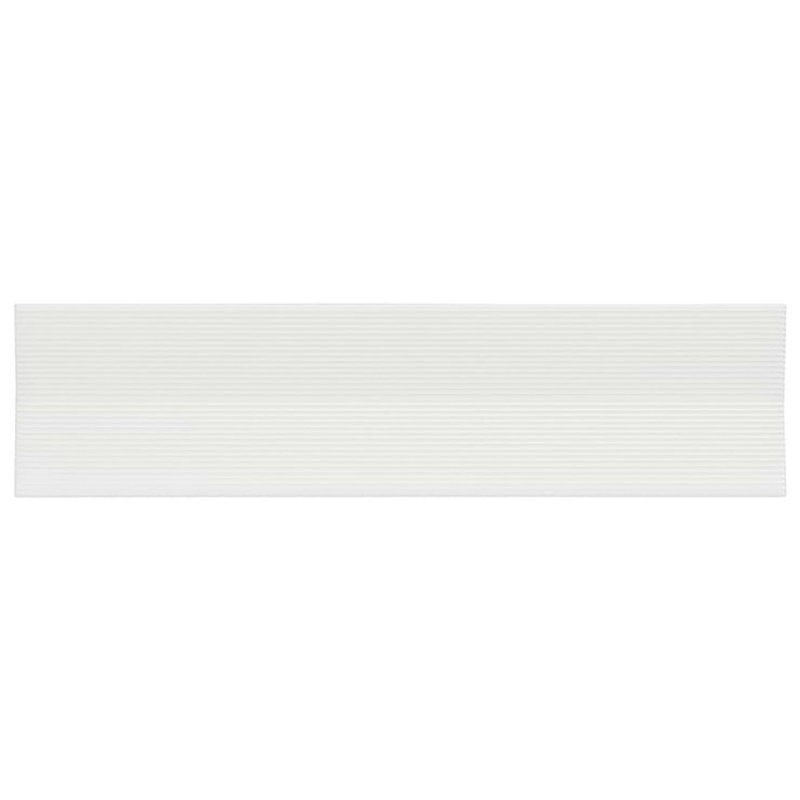Kinzie 4x16 Concave 3D Matte Ceramic Tile, White