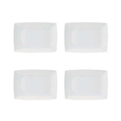 Carré White Porcelain Appetizer Plate