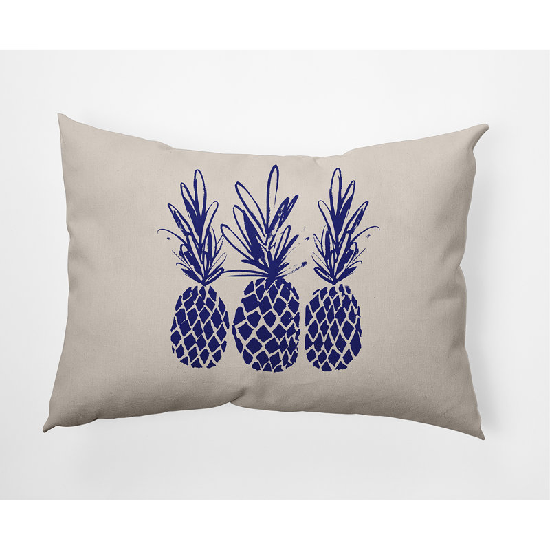 Reversible Throw Pillow, Indigo Blue