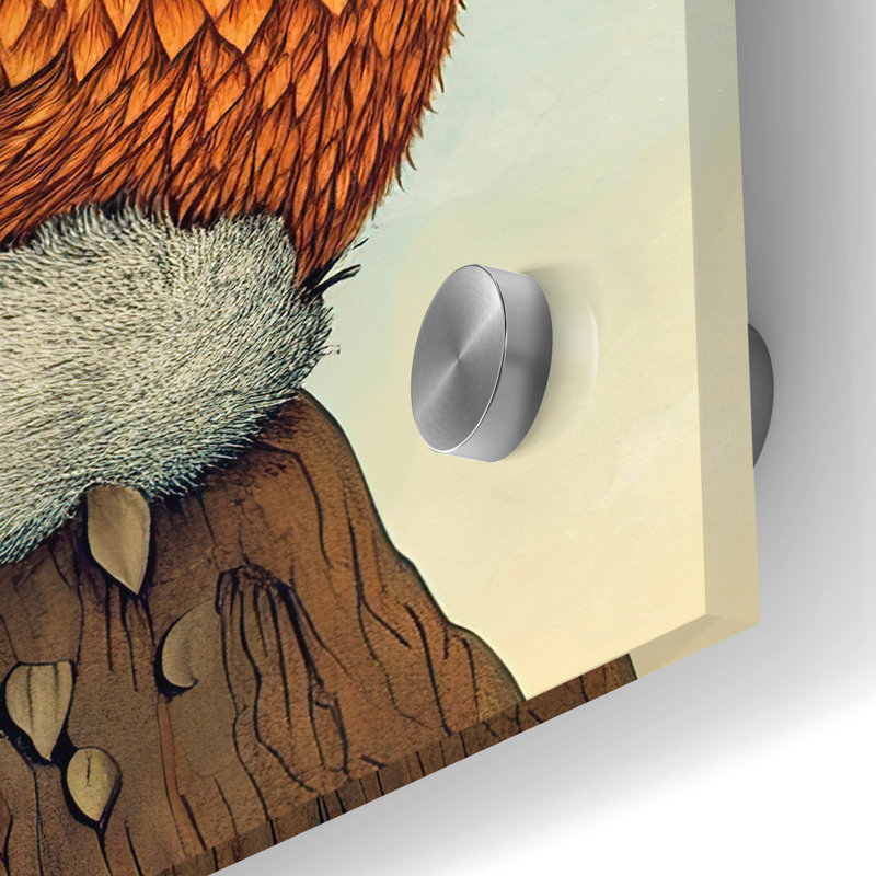 Art mural en verre Goodnight Fox par Momart, H 24 po x l 24 po x P 0,2 po