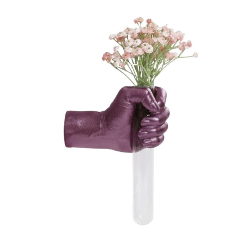 Sculptures murales modernes décoratives dans un vase mauve