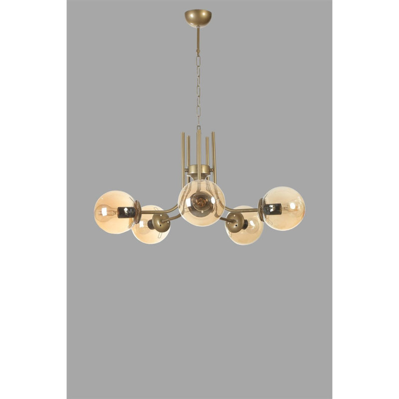 Chandle Chandelier, Gold/Amber