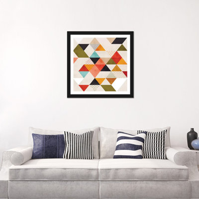 Geometric Mid Century Triangles by Ana Rut Bré - Graphic Art Print