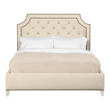 Audrey/Asher Queen Tufted Upholstered Low Profile Panel Bed