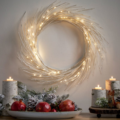 PAPER WREATH WITH LED LIGHTS