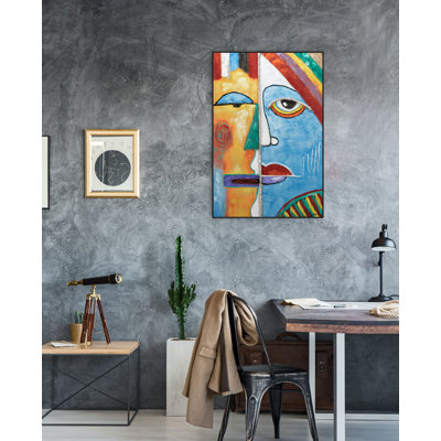 Two Faces Hand Painted Acrylic Painting
