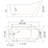 54" x 28" Freestanding Soaking Acrylic Single Slipper Bathtub with Reversible Drain-50886268