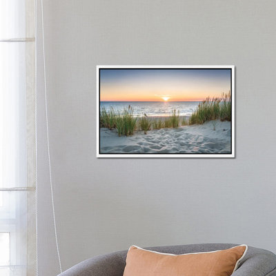 Beautiful Sunset at the Beach 1 Piece Wrapped Canvas Wall Art