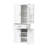 Tall White Bathroom Cabinet With Various Storage Compartments Doors And Drawer - Charming Design