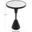 Table d'appoint à piédestal en métal avec plateau en verre-1904201182