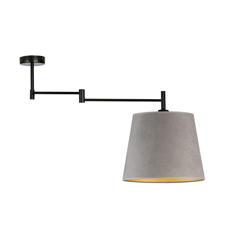 Dumbarton Semi Flush Mount, Black, Grey
