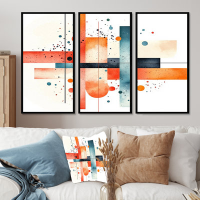 Dynamic Rectangle Balance Of Geometry III - Abstract Geometric Wall Art Set