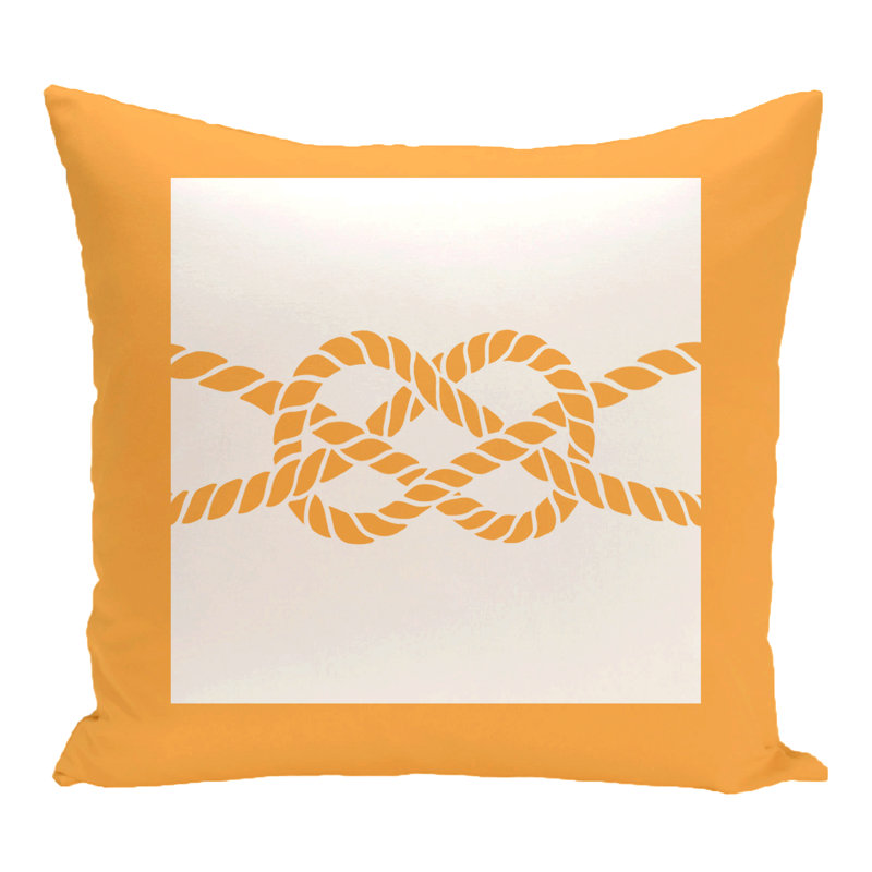 Housse de coussin carrée extérieure/insert, Jaune, H 16 po x l 16 po
