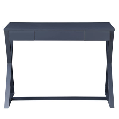 Rectangular Charcoal Console, 1 Drawer And Structure 1 Console Table In Charcoal, Paired With Base