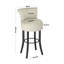 Geneva Upholstered Counter Stool with Solid Wood Frame-858729312