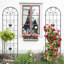 Ensemble de 2 treillis de jardin en métal 86,7 "x 19,7" antirouille pour plantes grimpantes-116112223