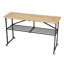 Établi de boucher pliant robuste Smartfold - Table utilitaire portative avec plateau en bois, roulettes verrouillables et cadre en acier à pliage rapide