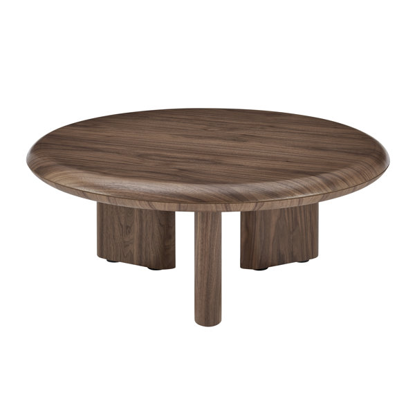 Harper Round Coffee Table In Walnut | AllModern