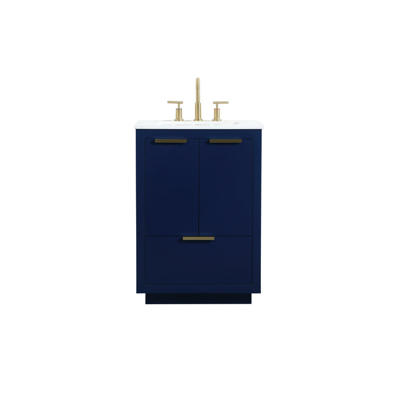 Ensemble de meuble-lavabo simple 24 po Broadlands, Bleu