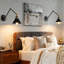 Ensemble de 2 appliques murales articulées en métal avec bras articulé pour salle de bain, salon et cuisine-122441805