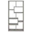 Lawton Grey Driftwood 7-Shelf Bookshelf