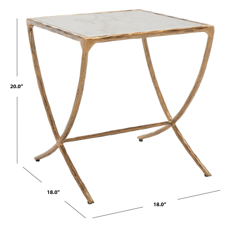 Evelynn Genuine Marble End Table