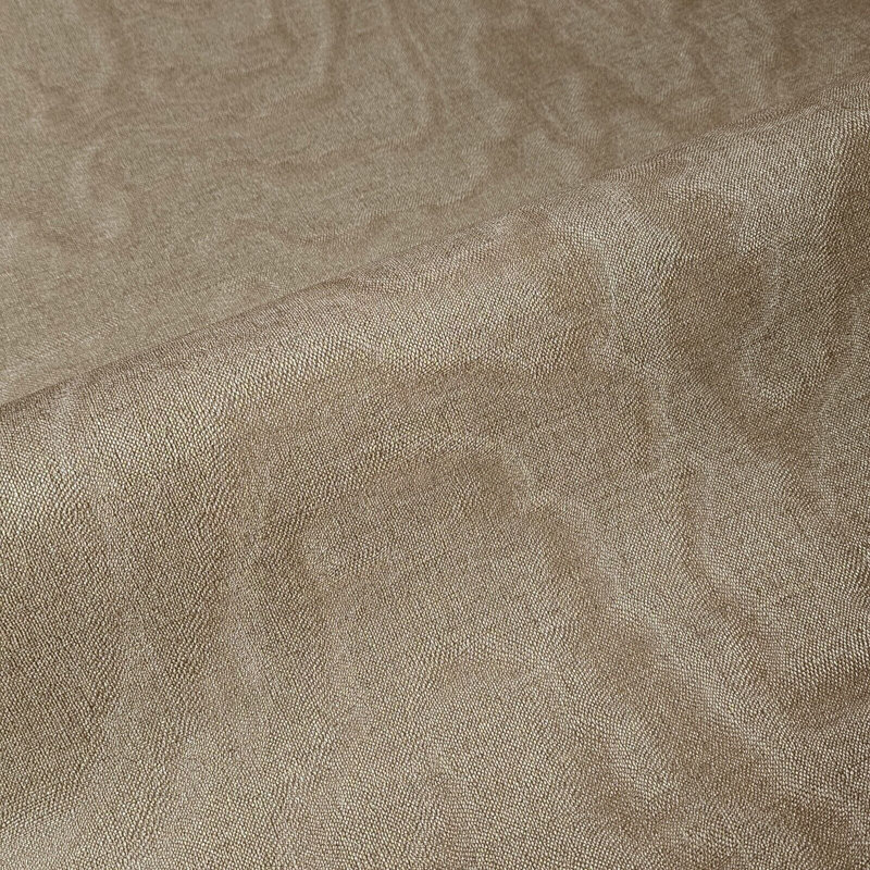 Byan Plain Khaki tan Metallic Worn Out Faux Fabric Textured Wallpaper