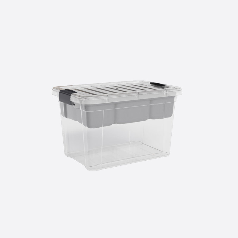  2.4 Qt. Clear Mini Storage Bin with Lid, Plastic Organizing Storage Box for Home, 18 Pack, 2.4 Qt.