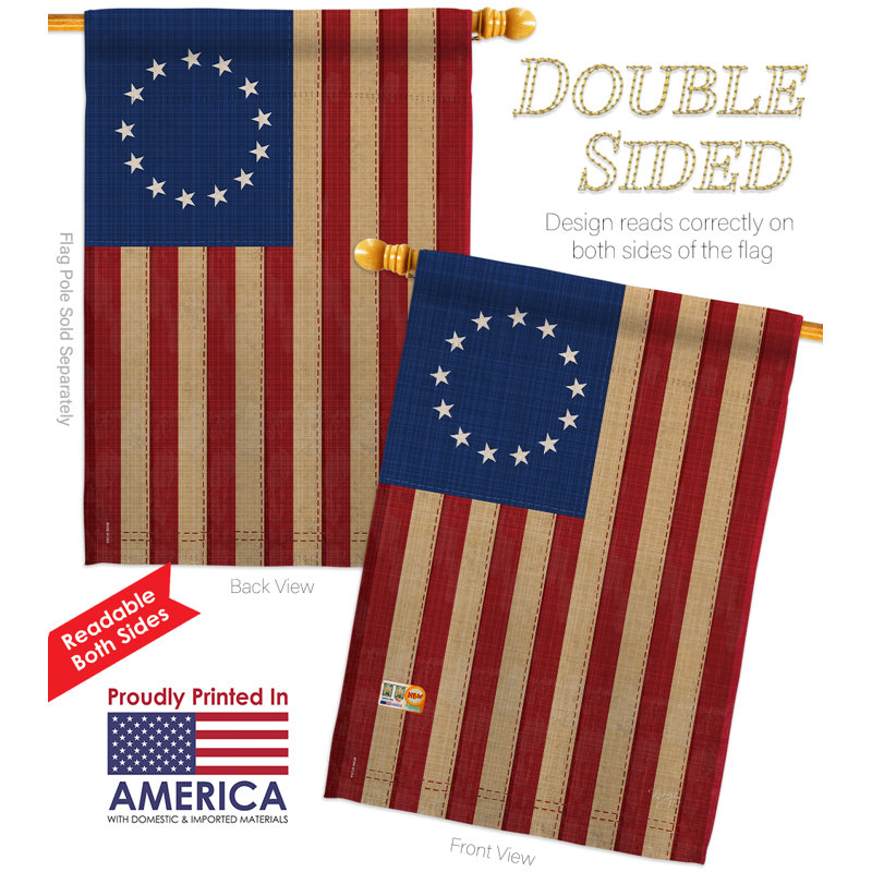 Double Sided 40'' H x 28'' W Polyester Flag Set