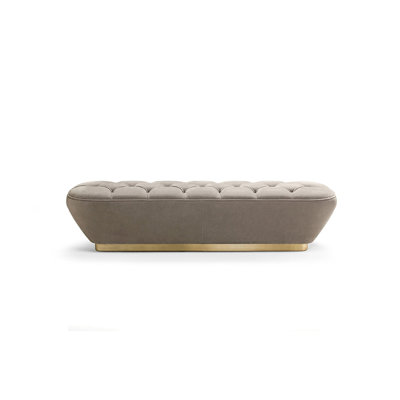 Banc rembourré en cuir de microfibre Italian Luxe