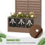 Jardinière en métal Eulau, sans roulettes, marron, 119 cm H x 61 cm L x 30 cm P-1923682004-1923682009-1923682014